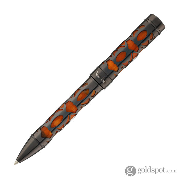 Conklin Endura Deco Crest Ballpoint Pen in Orange with Gunmetal Trim Ballpoint Pen