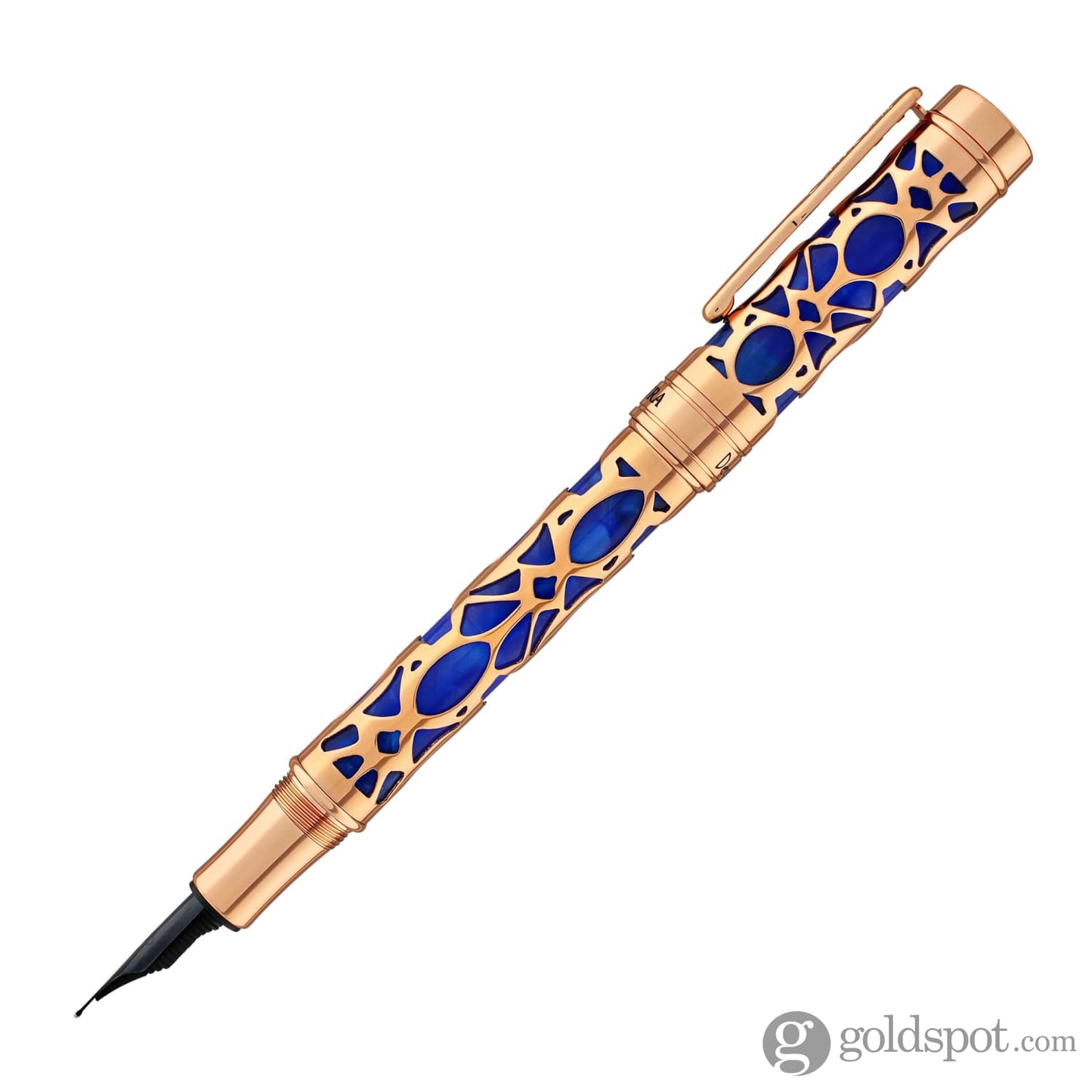 Conklin Endura Deco Crest Fountain Pen in Blue with Rosegold Trim Fountain Pen