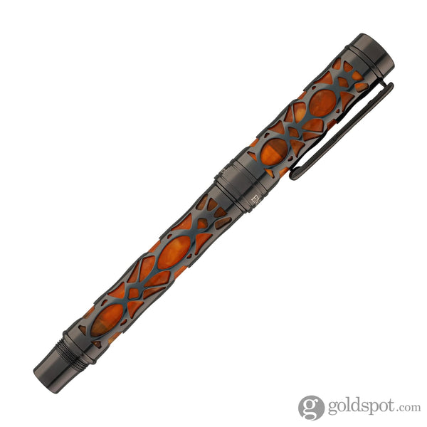 Conklin Endura Deco Crest Fountain Pen in Orange with Gunmetal Trim Fountain Pen