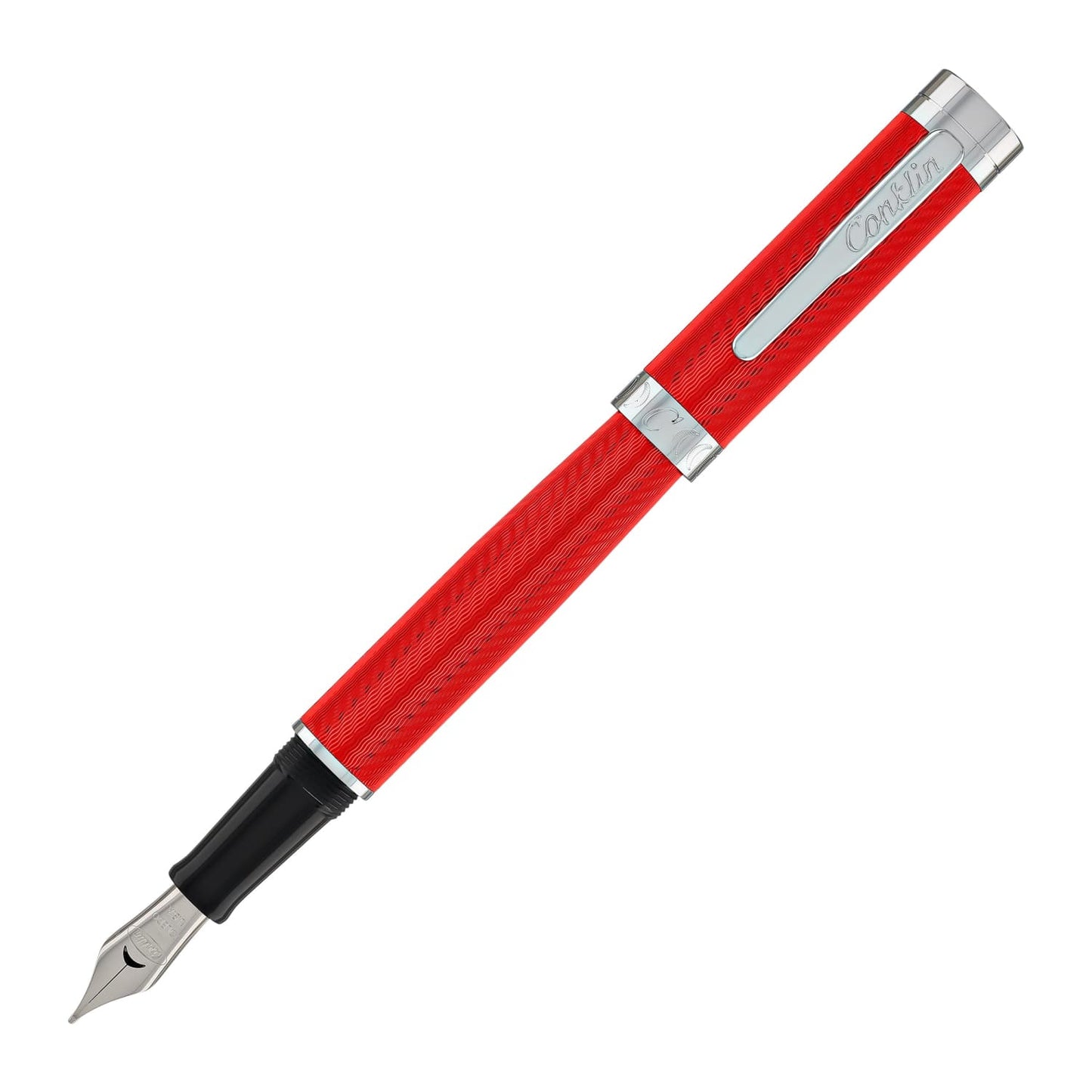 Conklin Herringbone Signature Fountain Pen in Red Fountain Pen