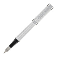 Conklin Herringbone Signature Fountain Pen in Silver