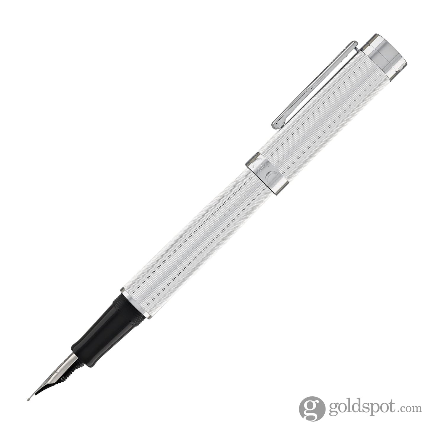 Conklin Herringbone Signature Fountain Pen in Silver Fountain Pen