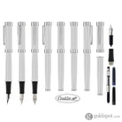 Conklin Herringbone Signature Fountain Pen in Silver Fountain Pen