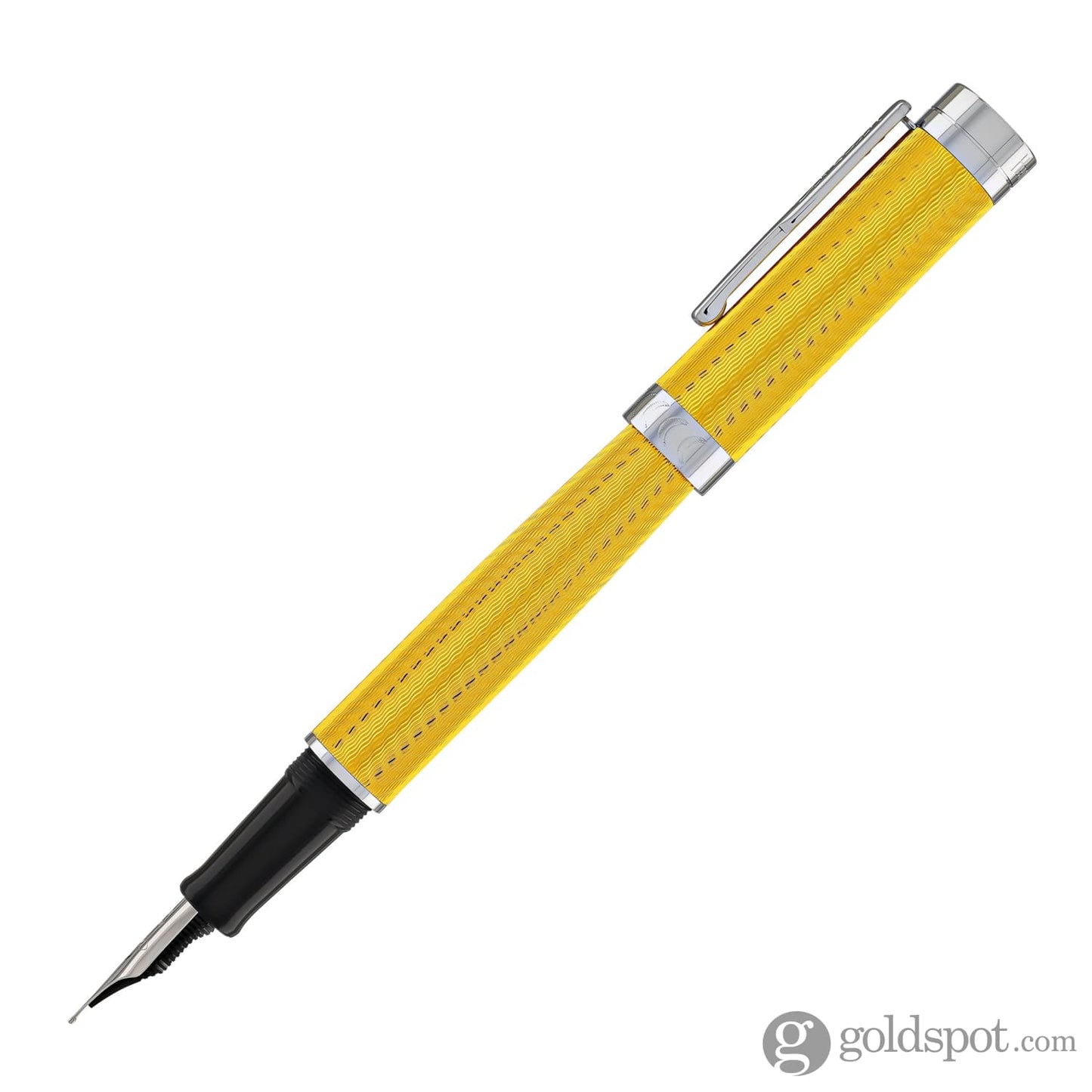 Conklin Herringbone Signature Fountain Pen in Yellow Fountain Pen