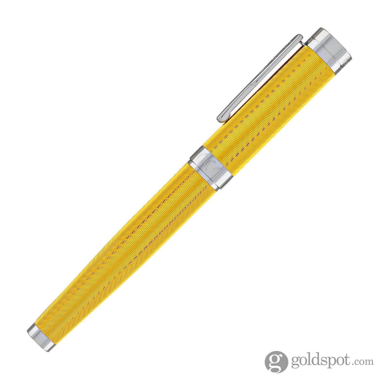 Conklin Herringbone Signature Rollerball Pen in Yellow Rollerball Pen