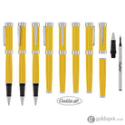 Conklin Herringbone Signature Rollerball Pen in Yellow Rollerball Pen