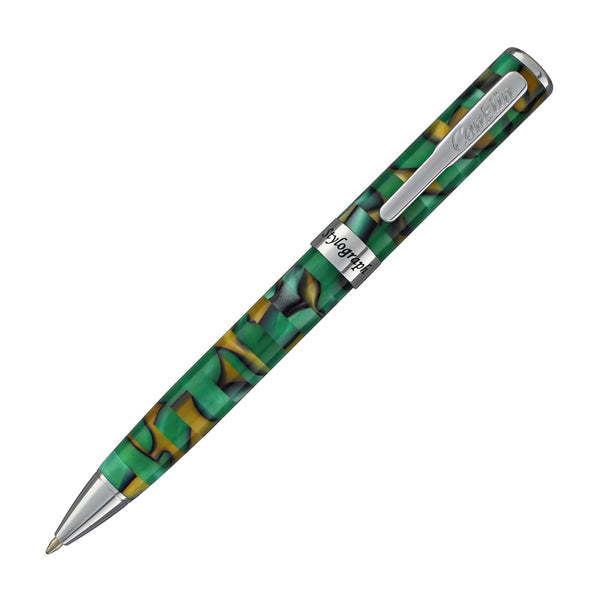Conklin Stylograph Mosaic Ballpoint Pen in Green/Brown Ballpoint Pen