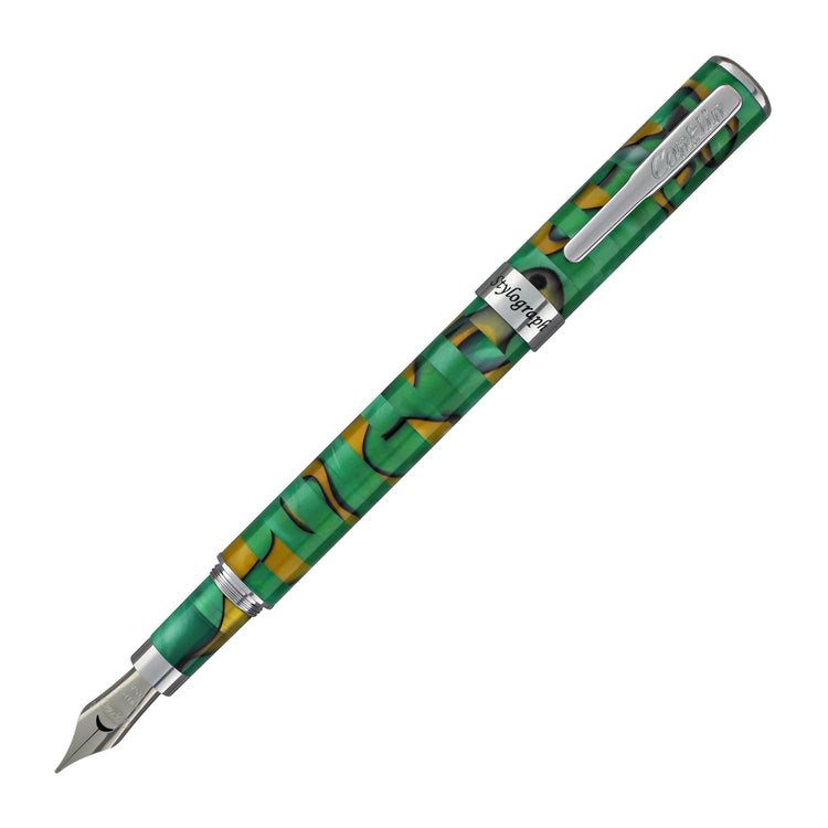 Conklin Stylograph Mosaic Fountain Pen in Green/Brown Fountain Pen
