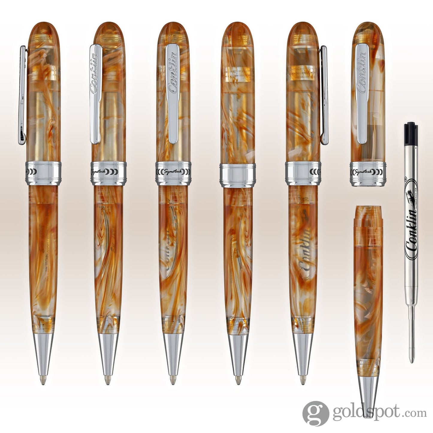 Conklin Symetrik Ballpoint Pen in Caramel Sundae Ballpoint Pens
