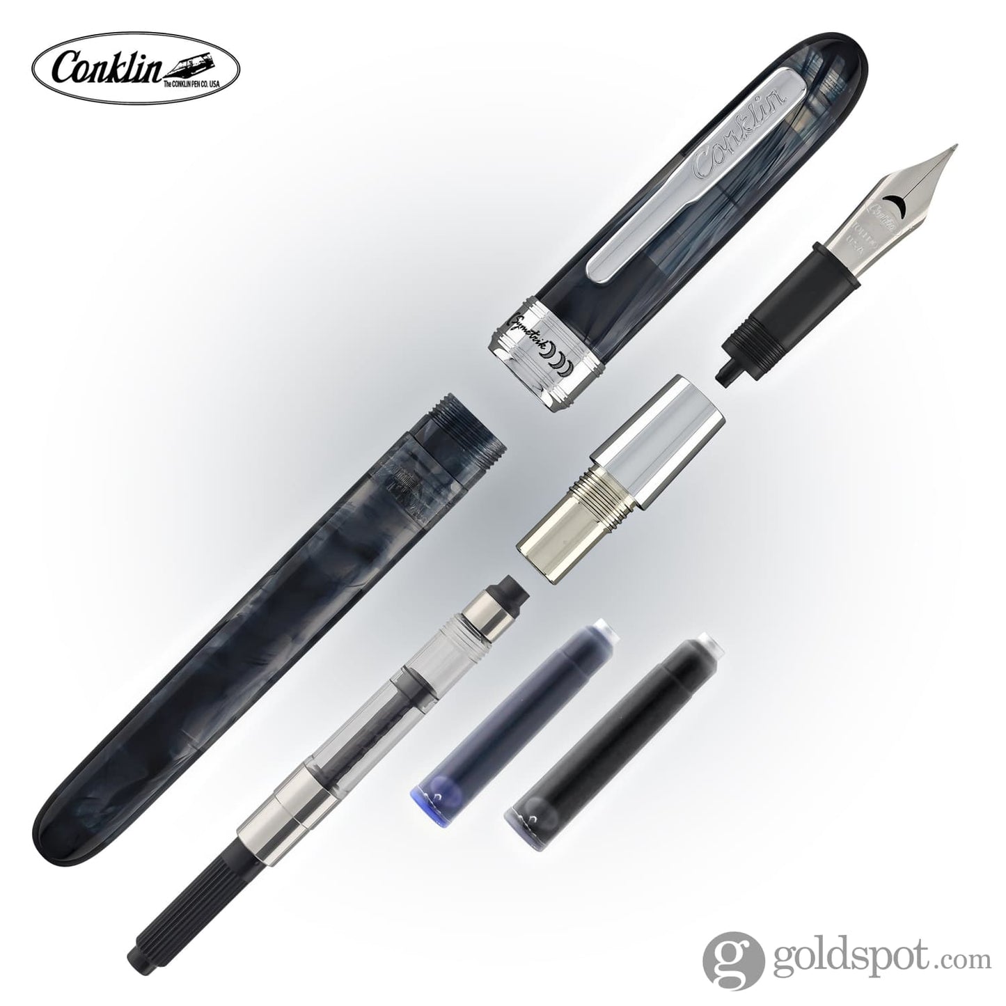 Conklin Symetrik Fountain Pen in Blue Supernova Fountain Pen