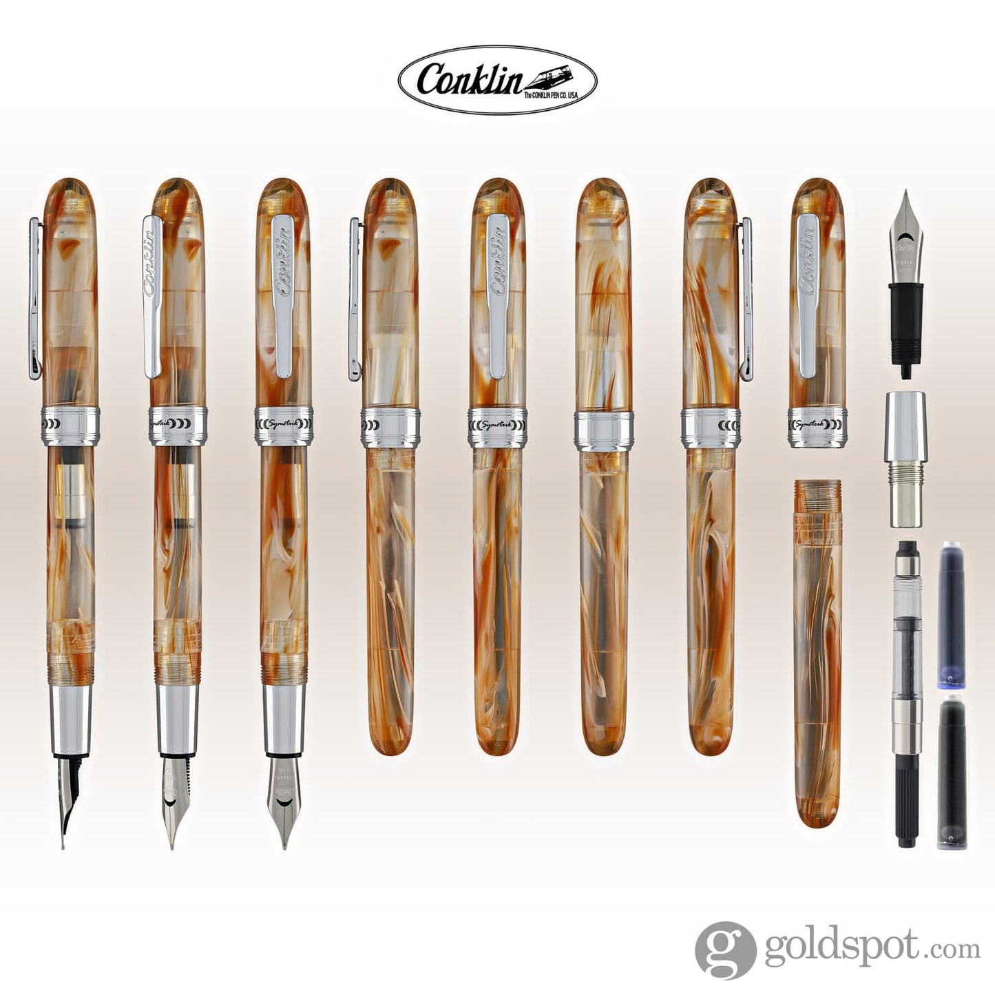 Conklin Symetrik Fountain Pen in Caramel Sundae Fountain Pen