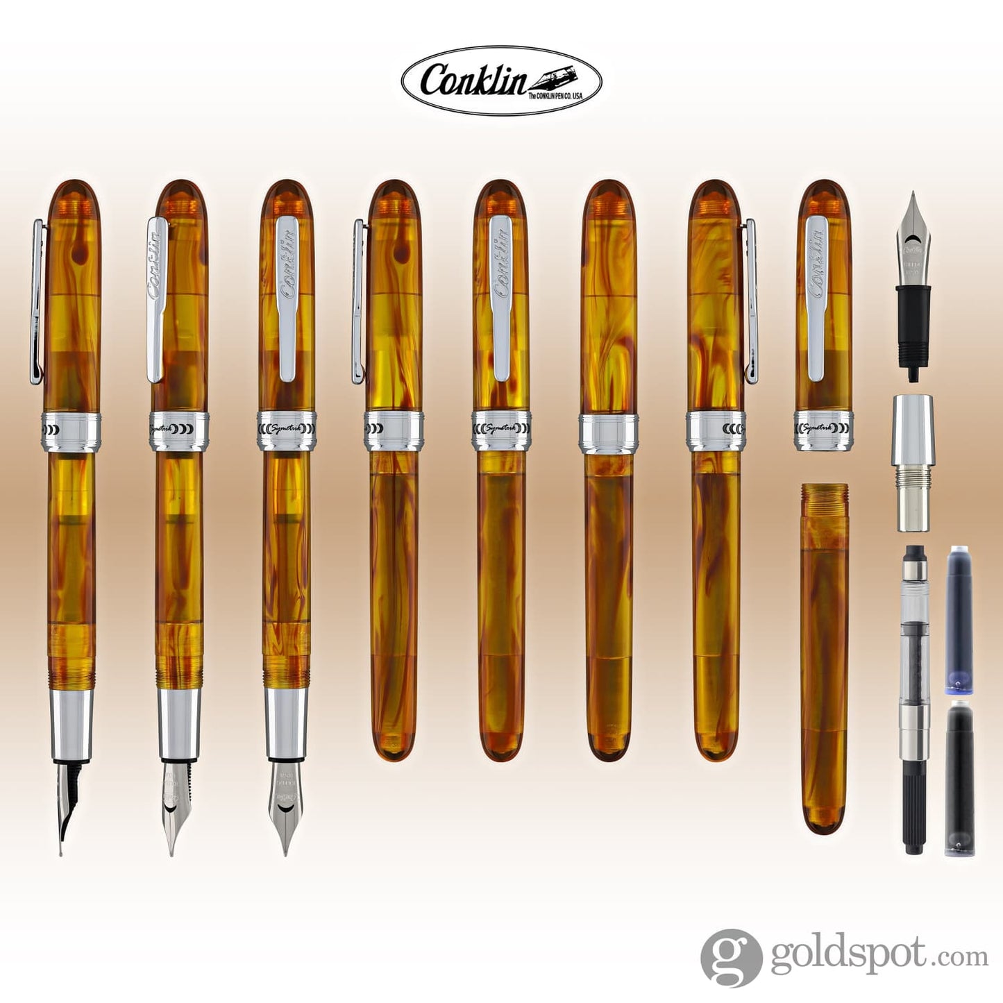 Conklin Symetrik Fountain Pen in Precious Amber Fountain Pen