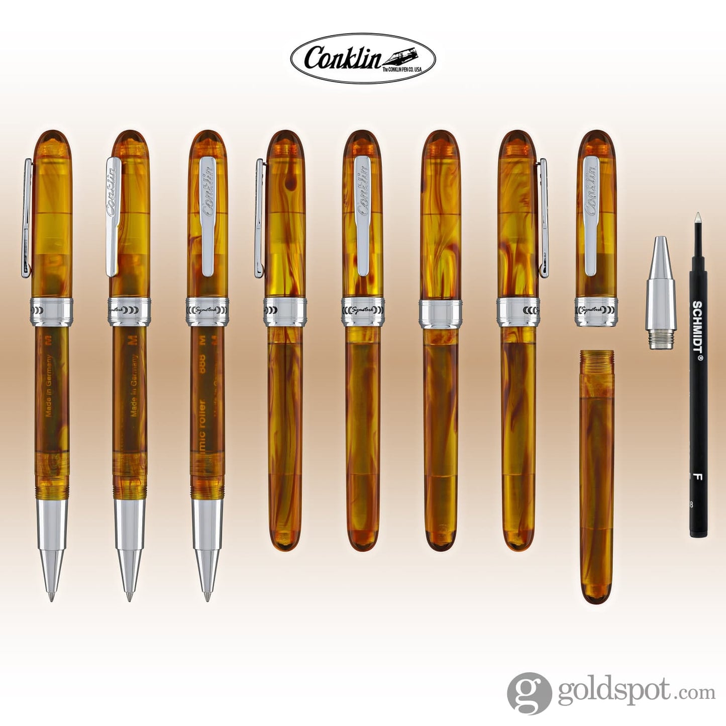 Conklin Symetrik Rollerball Pen in Precious Amber Rollerball Pen