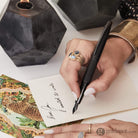 Cross ATX Fountain Pen in Sandblasted Dark Blue PVD with Etched Diamond Pattern Fountain Pen