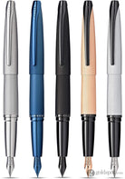 Cross ATX Fountain Pen in Sandblasted Dark Blue PVD with Etched Diamond Pattern Fountain Pen