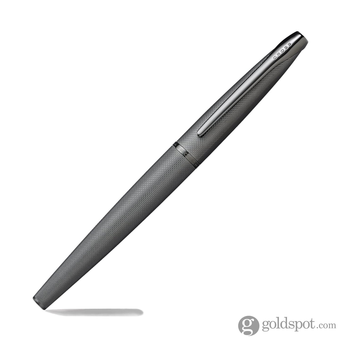 Cross ATX Fountain Pen in Sandblasted Titanium Gray PVD with Etched Diamond Pattern Fountain Pen