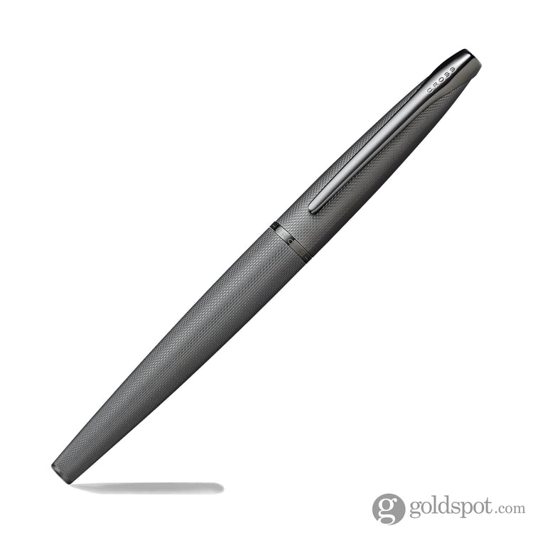 Cross ATX Fountain Pen in Sandblasted Titanium Gray PVD with Etched Diamond Pattern Fountain Pen