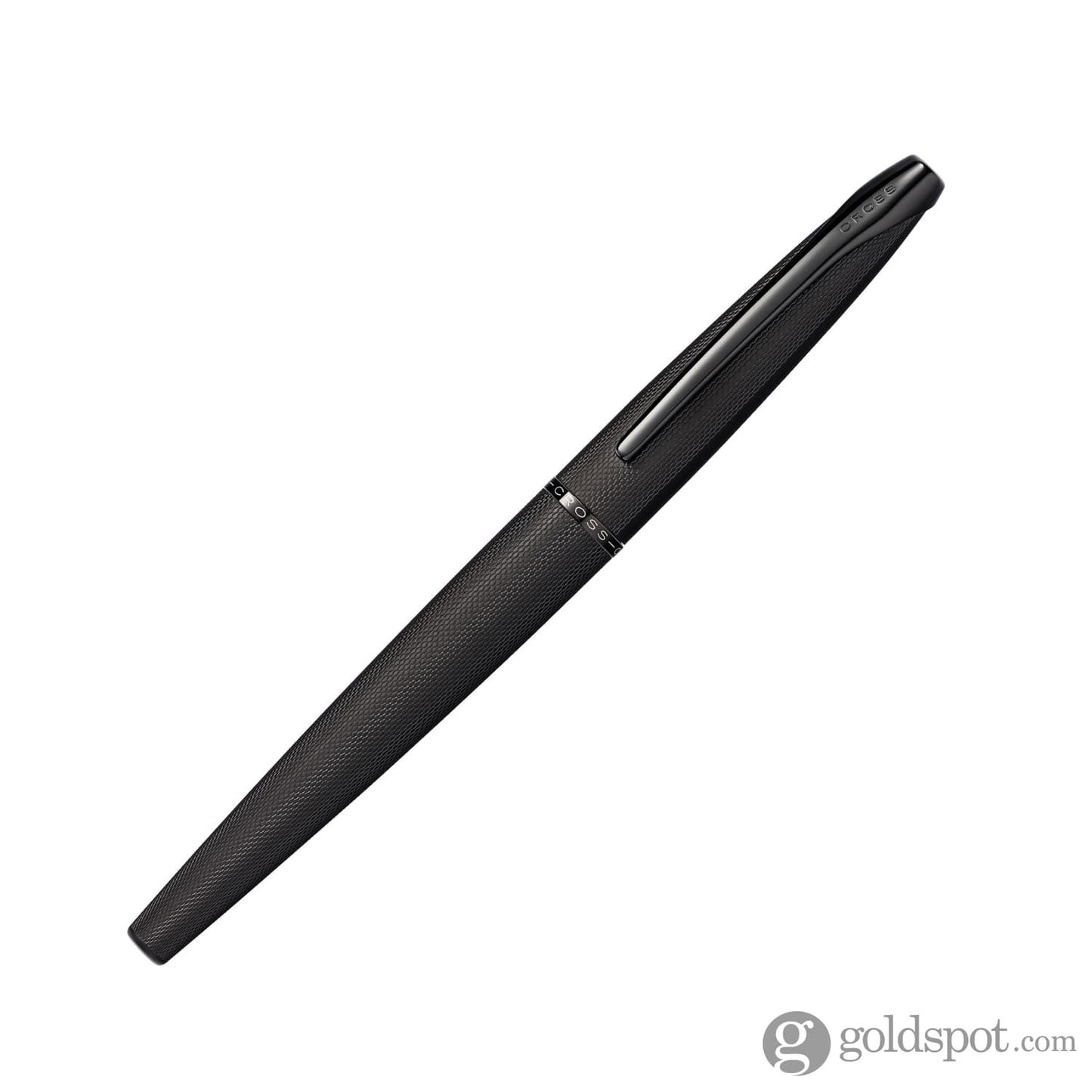 Cross ATX Rollerball Pen in Brushed Black PVD with Etched Diamond Pattern Pen
