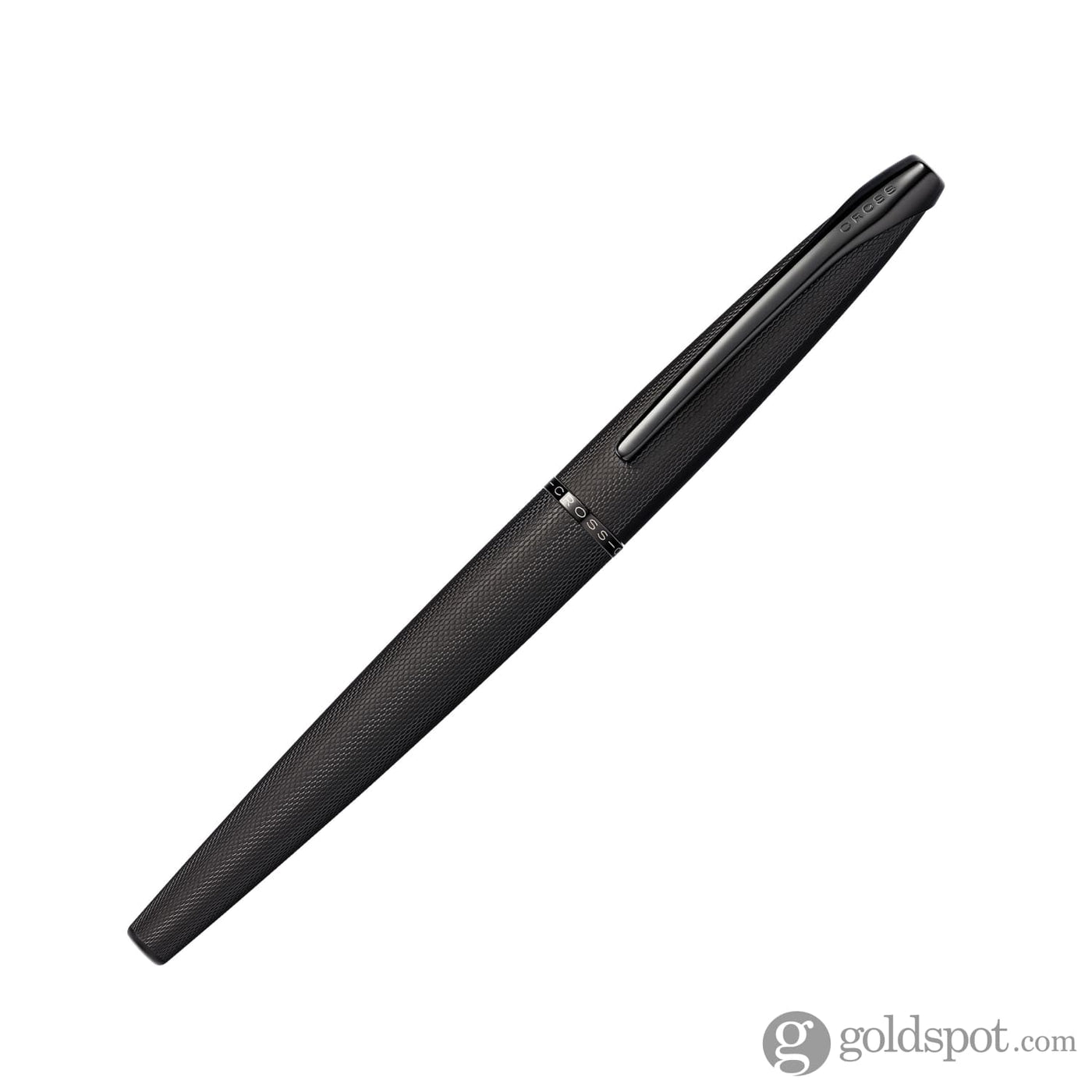 Cross ATX Rollerball Pen in Brushed Black PVD with Etched Diamond Patt