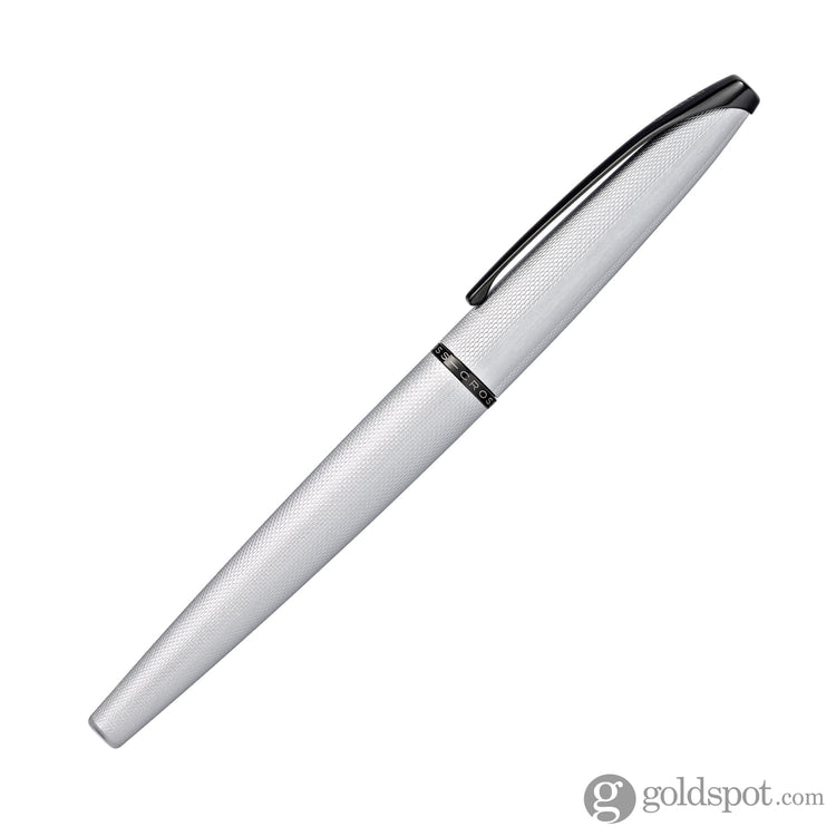 Cross ATX Rollerball Pen in Brushed Chrome with Etched Diamond Pattern Pen