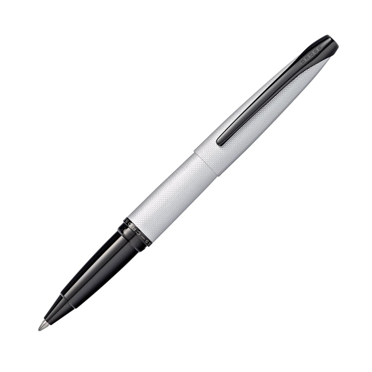 Cross ATX Rollerball Pen in Brushed Chrome with Etched Diamond Pattern Pen