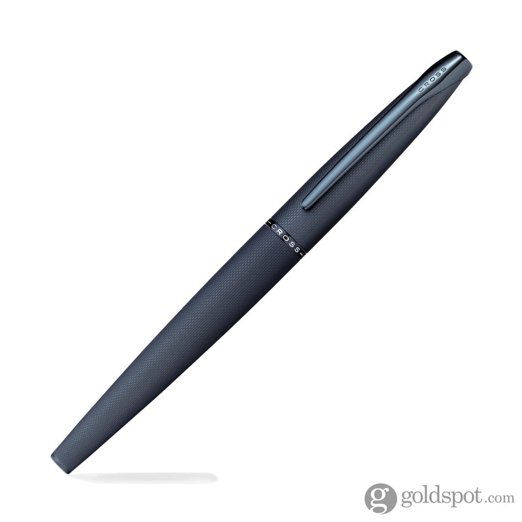 Cross ATX Rollerball Pen in Sandblasted Dark Blue PVD with Etched Diamond Pattern Rollerball Pen