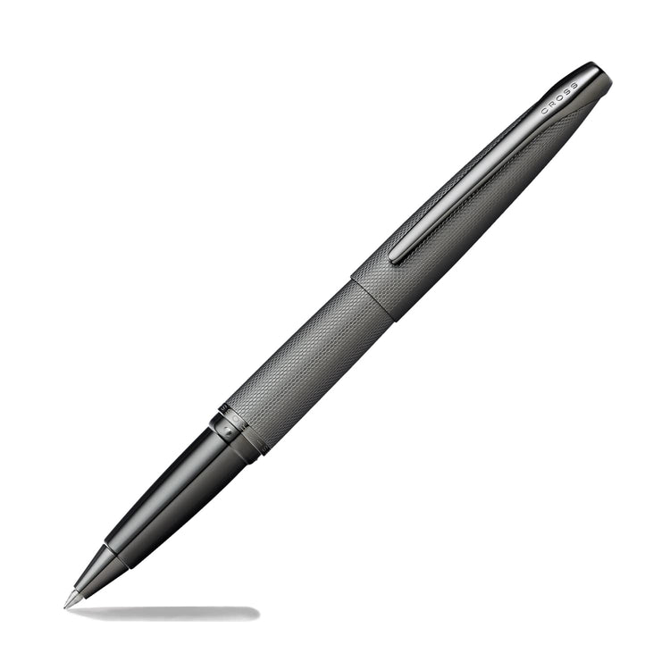 Cross ATX Rollerball Pen in Sandblasted Titanium Gray PVD with Etched Diamond Pattern Rollerball Pen