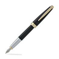 Cross Aventura Fountain Pen in Onyx Black Gold Trim - Medium Point Fountain Pen