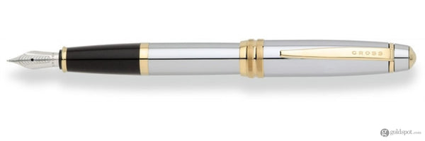 Cross Bailey Fountain Pen in Medalist Chrome with Gold Trim - Medium Point Fountain Pen