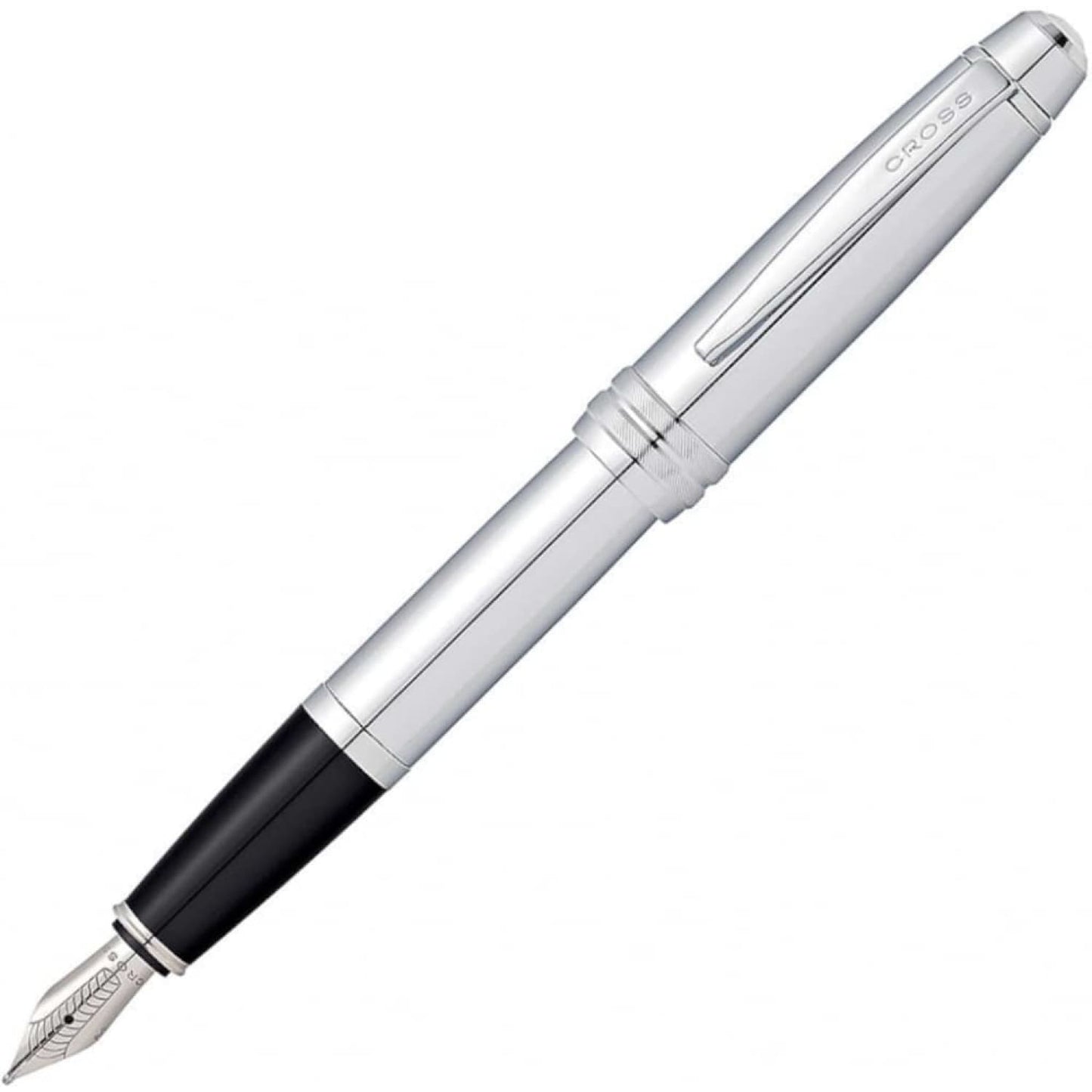 Cross Bailey Polished Chrome Fountain Pen with Medium Nib Pen