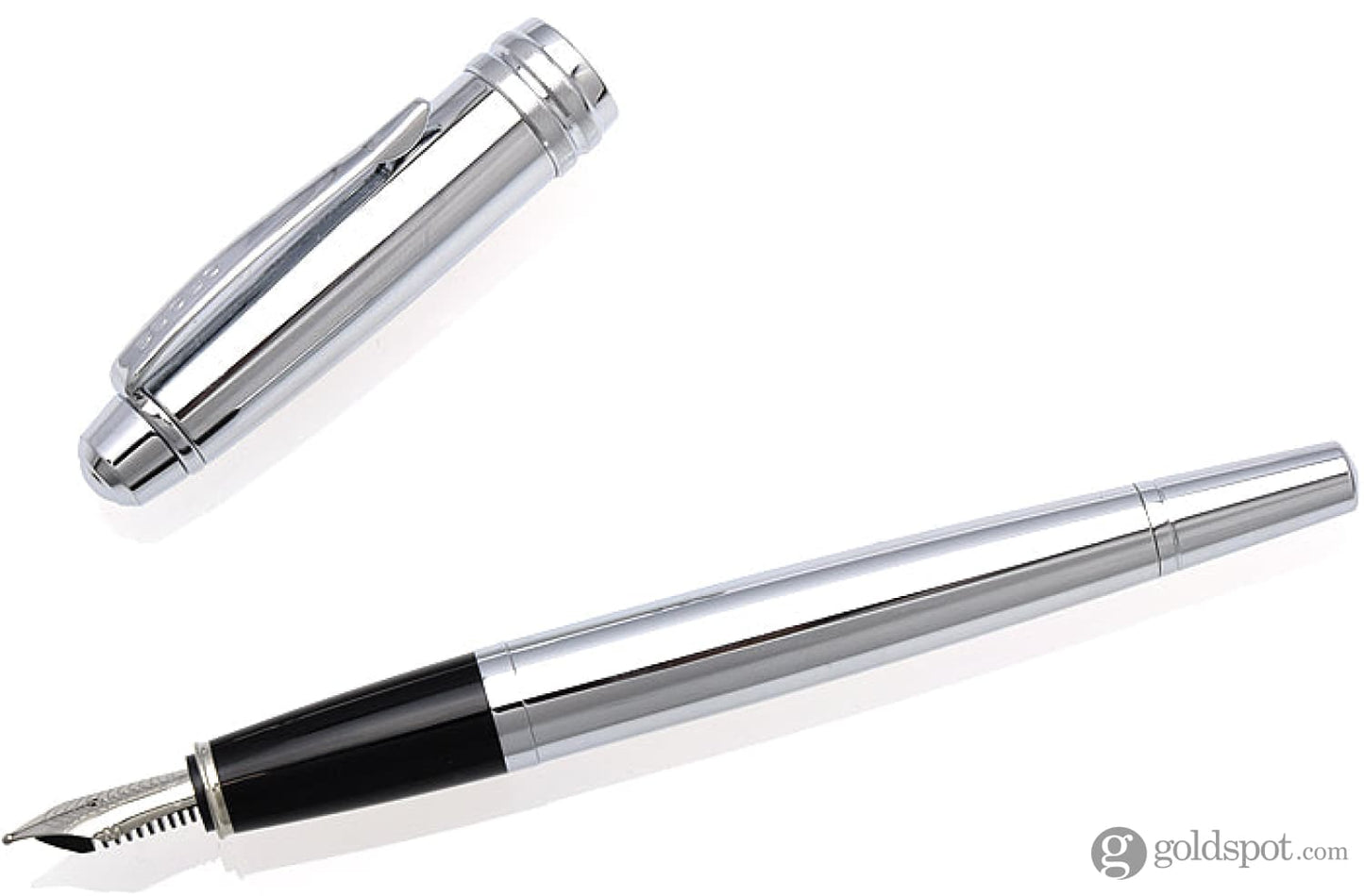 Cross Bailey Polished Chrome Fountain Pen with Medium Nib Pen