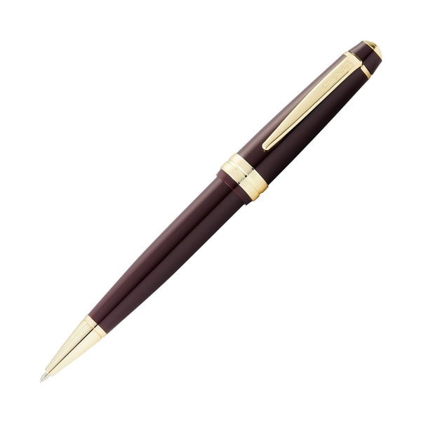 Cross Bailey Light Ballpoint Pen in Glossy Burgundy Resin with Gold Trim Ballpoint Pen