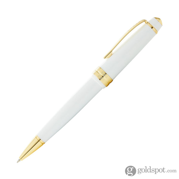 Cross Bailey Light Ballpoint Pen in Glossy White Resin with Gold Trim Ballpoint Pen