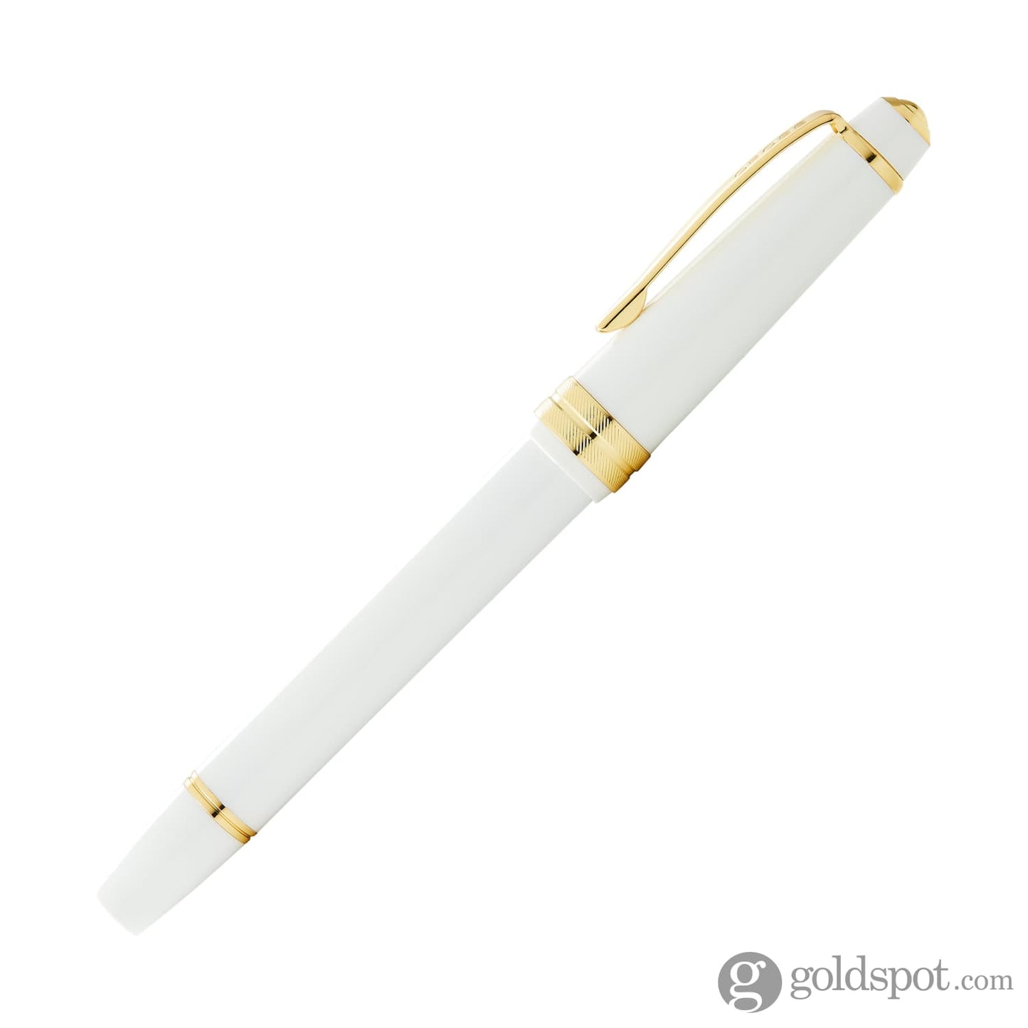 Cross Bailey Light Fountain Pen in Glossy White Resin with Gold Trim Fountain Pen