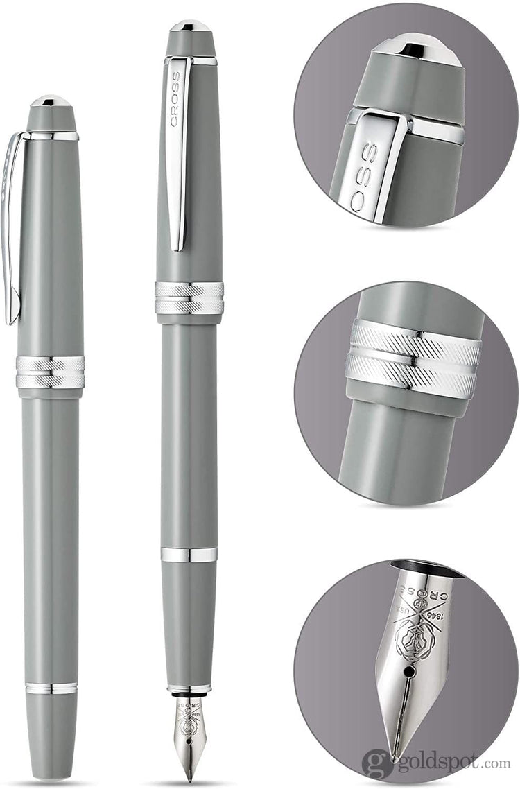Cross Bailey Light Fountain Pen in Polished Gray Resin Fountain Pen