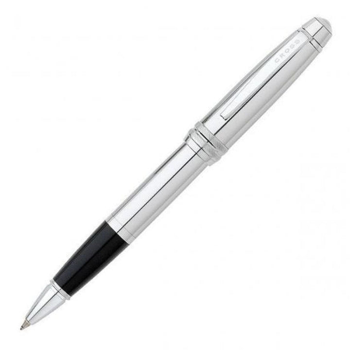 Personalized Cross Bailey Medalist Rollerball Pen | Custom Engraved Luxury Pen For Gifts | Chrome With Gold Trim, Black Ink