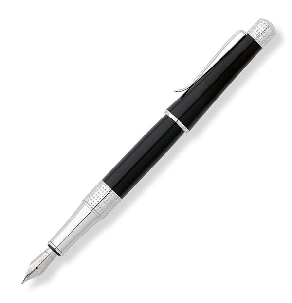 Cross Beverly Fountain Pen in Black Lacquer - Medium Point Fountain Pen