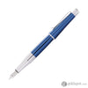 Cross Beverly Fountain Pen in Transparent Blue Lacquer - Medium Point Fountain Pen