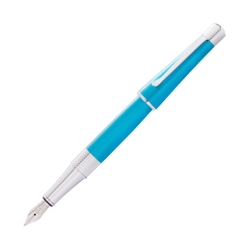 Cross Beverly Fountain Pen in Transparent Teal Lacquer - Medium Point Fountain Pen
