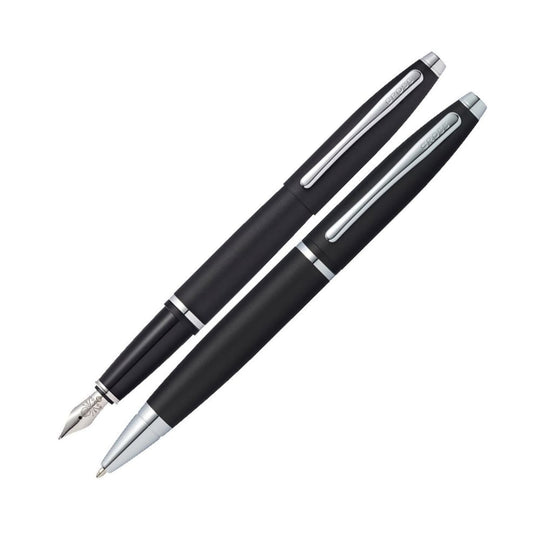 Cross Calais Ballpoint & Fountain Pen Set in Matte Black - Medium Point