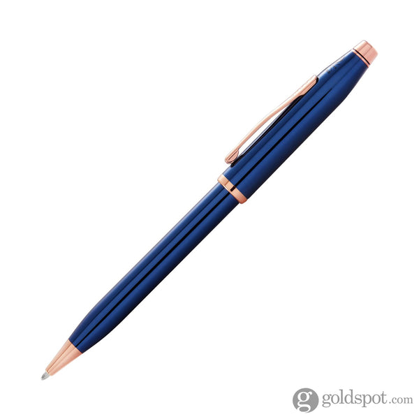 Cross Century II Ballpoint Pen in Translucent Blue with Rose Gold Trim Ballpoint Pen