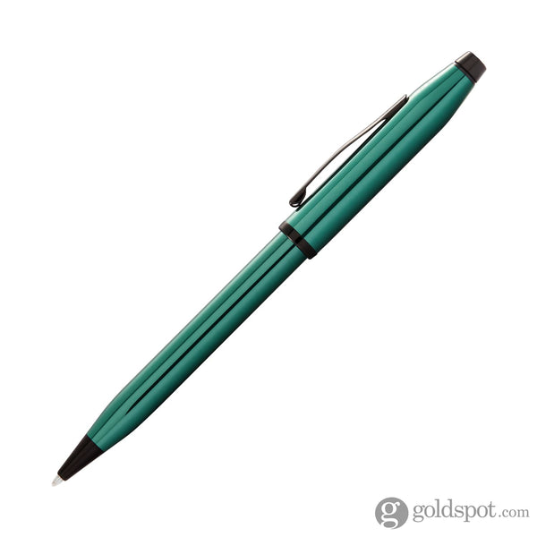 Cross Century II Ballpoint Pen in Translucent Green Lacquer with Polished Black PVD Trim Ballpoint Pen