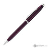 Cross Century II Ballpoint Pen in Translucent Plum Lacquer with Silver Trim Pen