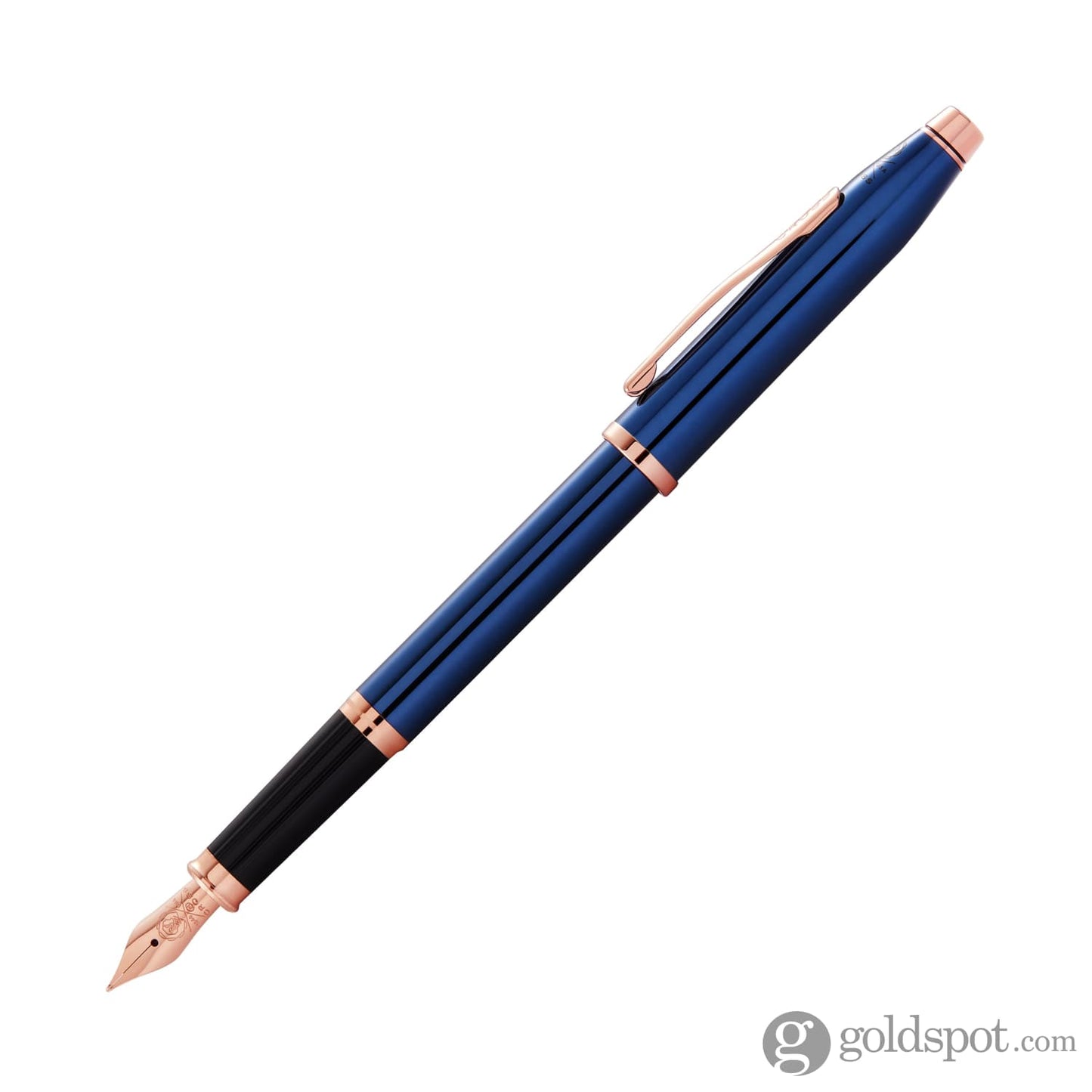 Cross Century II Fountain Pen in Translucent Blue Lacquer with Rose Gold Trim Fountain Pen