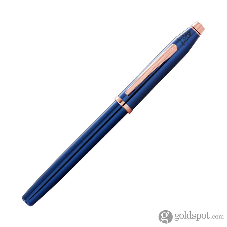 Cross Century II Fountain Pen in Translucent Blue Lacquer with Rose Gold Trim Fountain Pen
