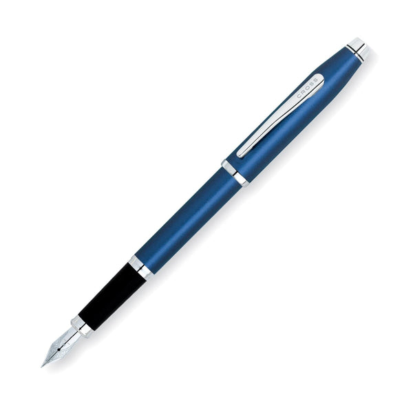 Cross Century II Fountain Pen in Translucent Blue with Chrome Trim Fountain Pen