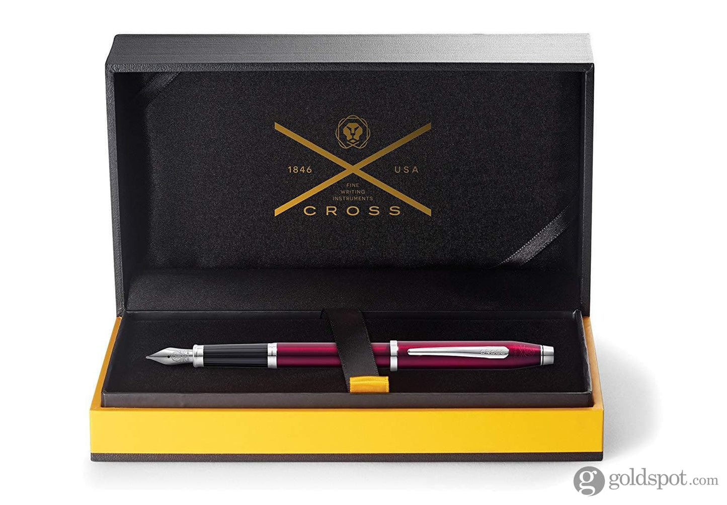 Cross Century II Fountain Pen in Translucent Plum Lacquer with Silver Trim Fountain Pen