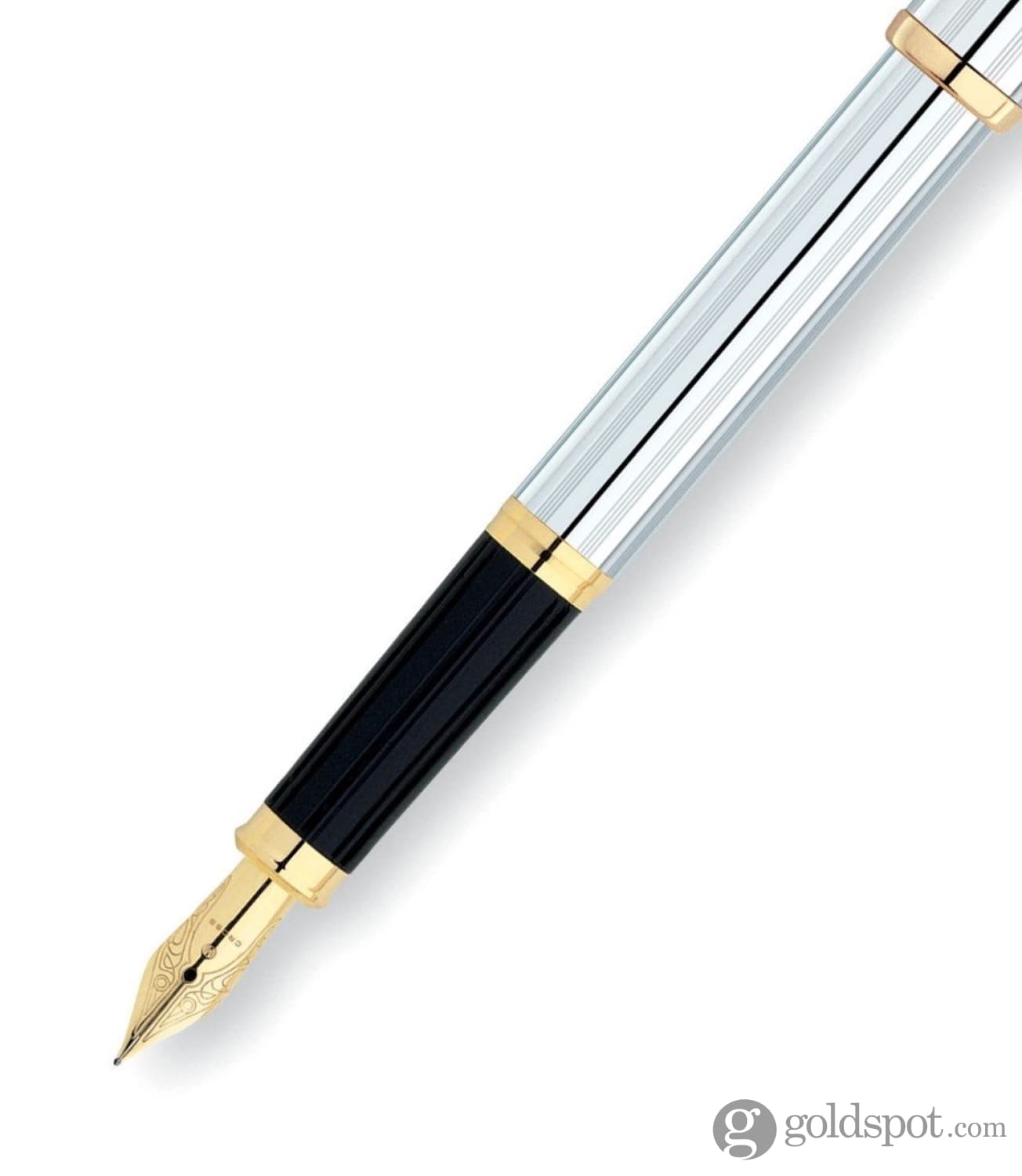 Cross Century II Medalist Fountain Pen in Chrome with Gold Trim Fountain Pen
