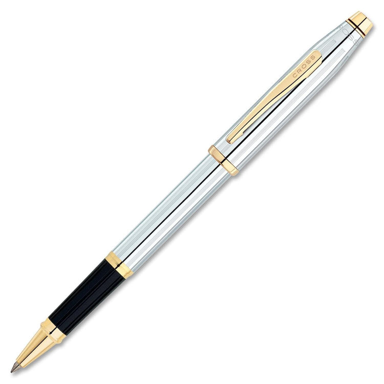 Cross Century II Medalist Selectip Rollerball Pen in Chrome with Gold Trim Rollerball Pen
