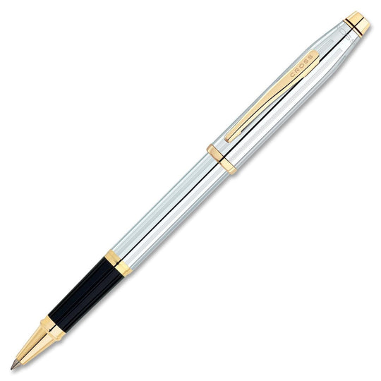 Cross Century II Medalist Selectip Rollerball Pen in Chrome with Gold Trim